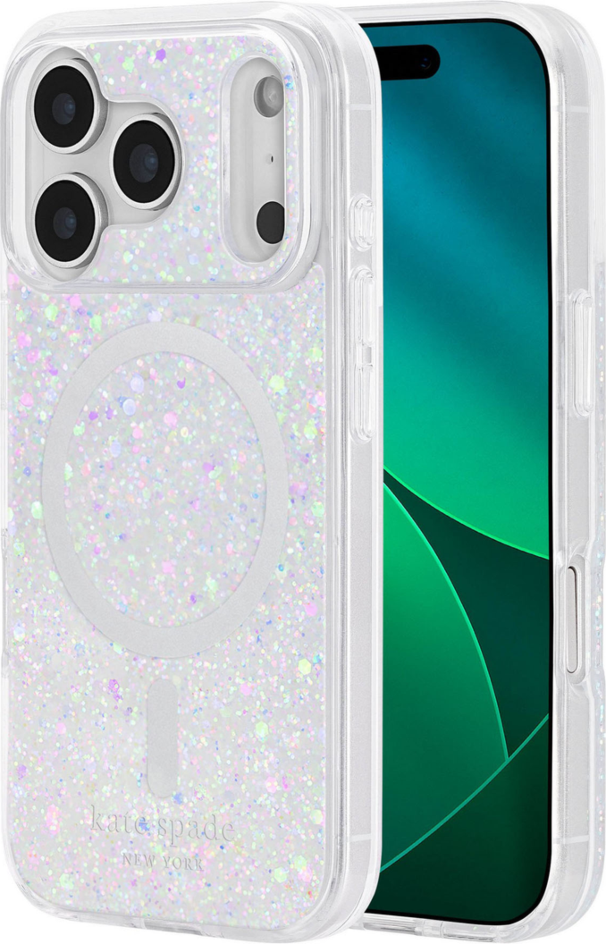 Kate Spade - Étui protecteur MagSafe à paillettes épaisses irisées pour iPhone 17 Pro