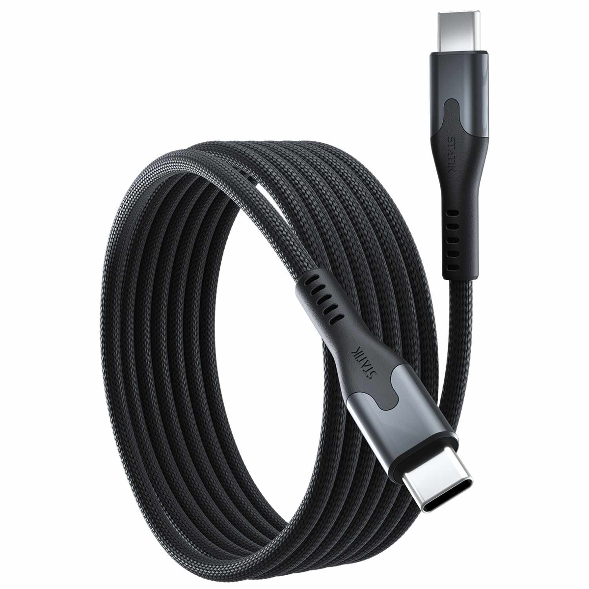 Statik - MagStack Pro Charge/Sync Magnetic Cable USB-C to USB-C 6.6ft Black
