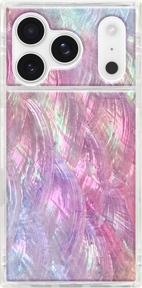 Flaunt - Square MagSafe Case for Apple iPhone 17 Pro - Pink Mother of Pearl