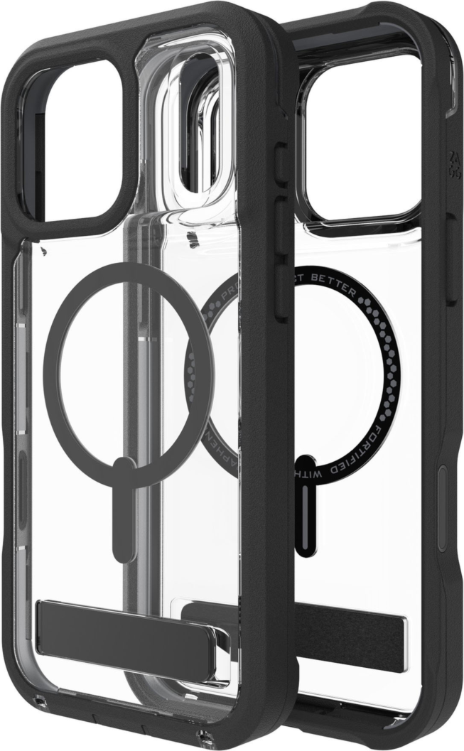 ZAGG - Rainier Snap Case with Kickstand for Apple iPhone 17 Pro Max - Black