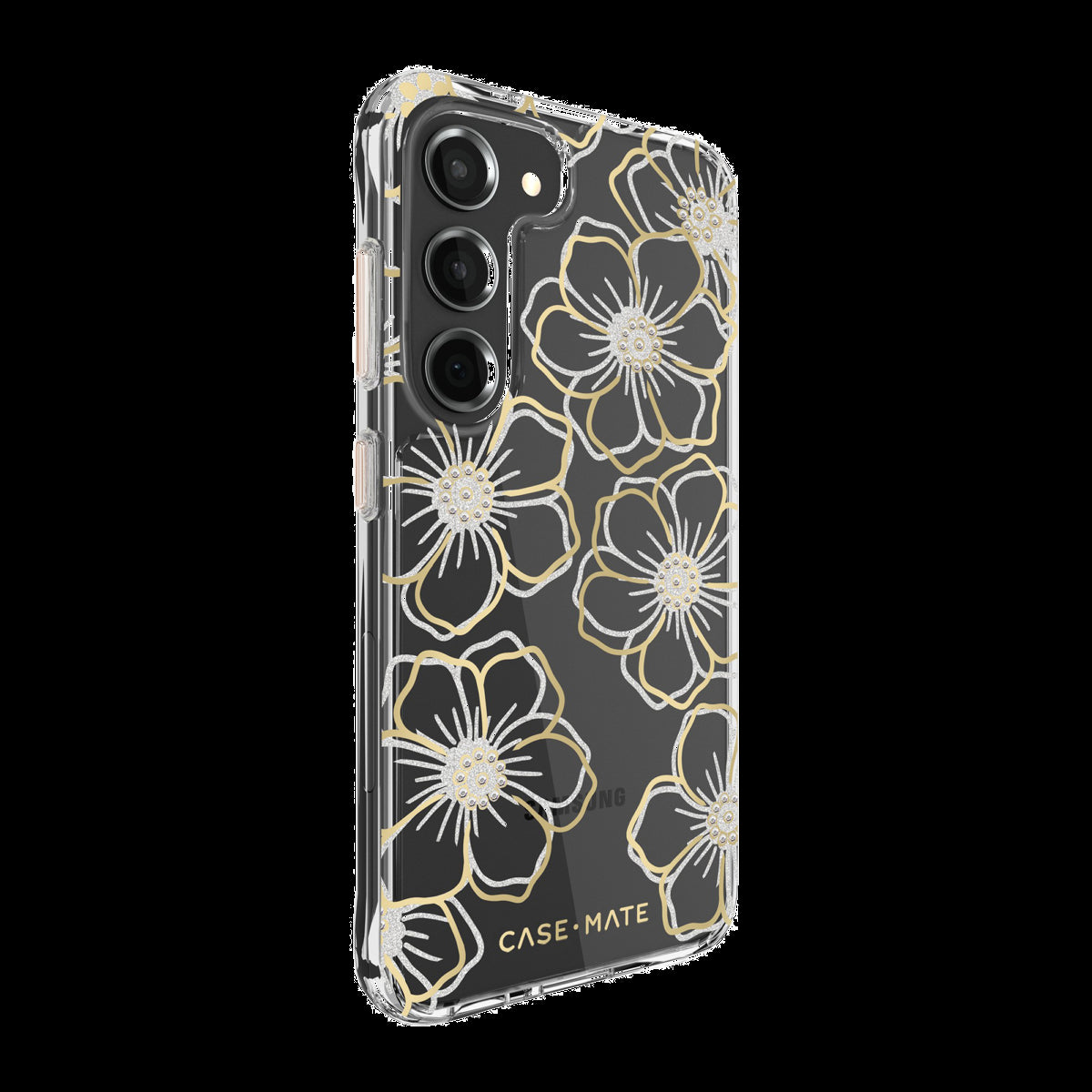 The Case-Mate Floral Gems case features an eye-catching metallic foil floral design paired with recessed gemstones which beautifully completements your device.