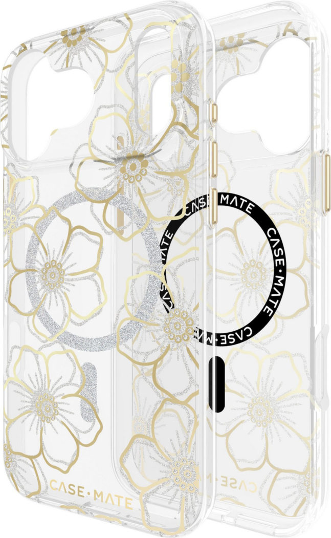 Case-Mate - Floral Gems MagSafe Case for Apple iPhone 17 Pro Max - Gold
