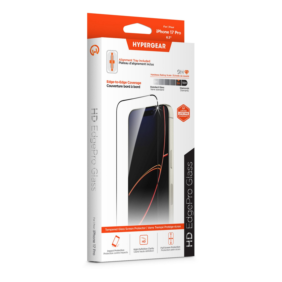 Experience seamless edge-to-edge protection with HyperGear's HD EdgePro Glass Screen Protector. Its ultra-strong, ultra-thin tempered glass defends against drops and scratches.