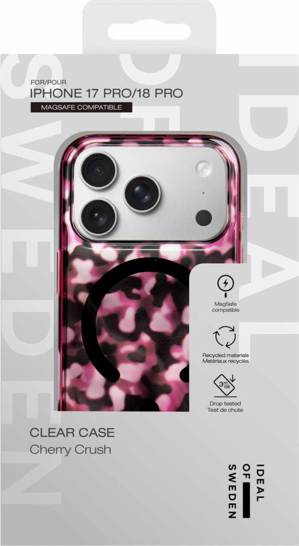 Ideal of Sweden - Étui Clear MagSafe Cherry Crush pour iPhone 18 Pro/17 Pro