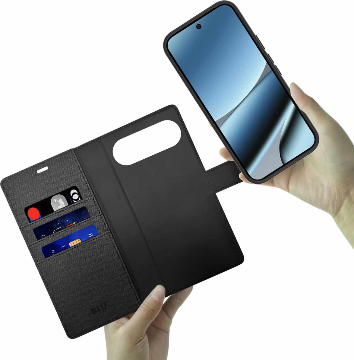 Blu Element - Coque Folio 2-en-1 noire pour Google Pixel 11