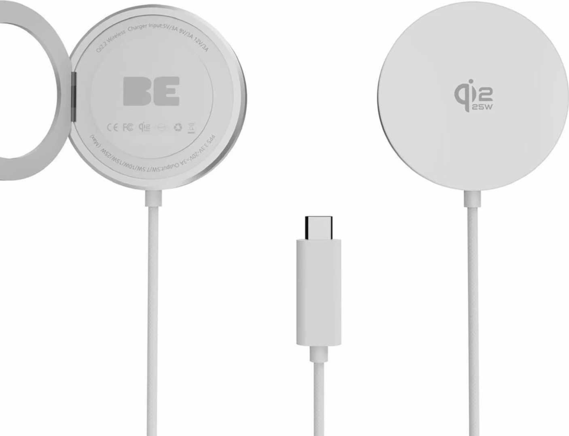 Blu Element - PowerPuck25 Wireless Charger with Kickstand White